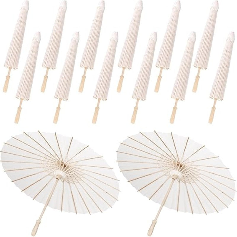 Traditional Paper Parasol Umbrella Set