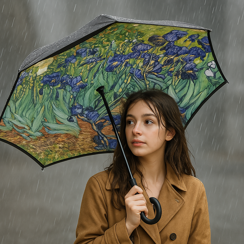 Double Layer Inverted Umbrella With Reverse Folding Design