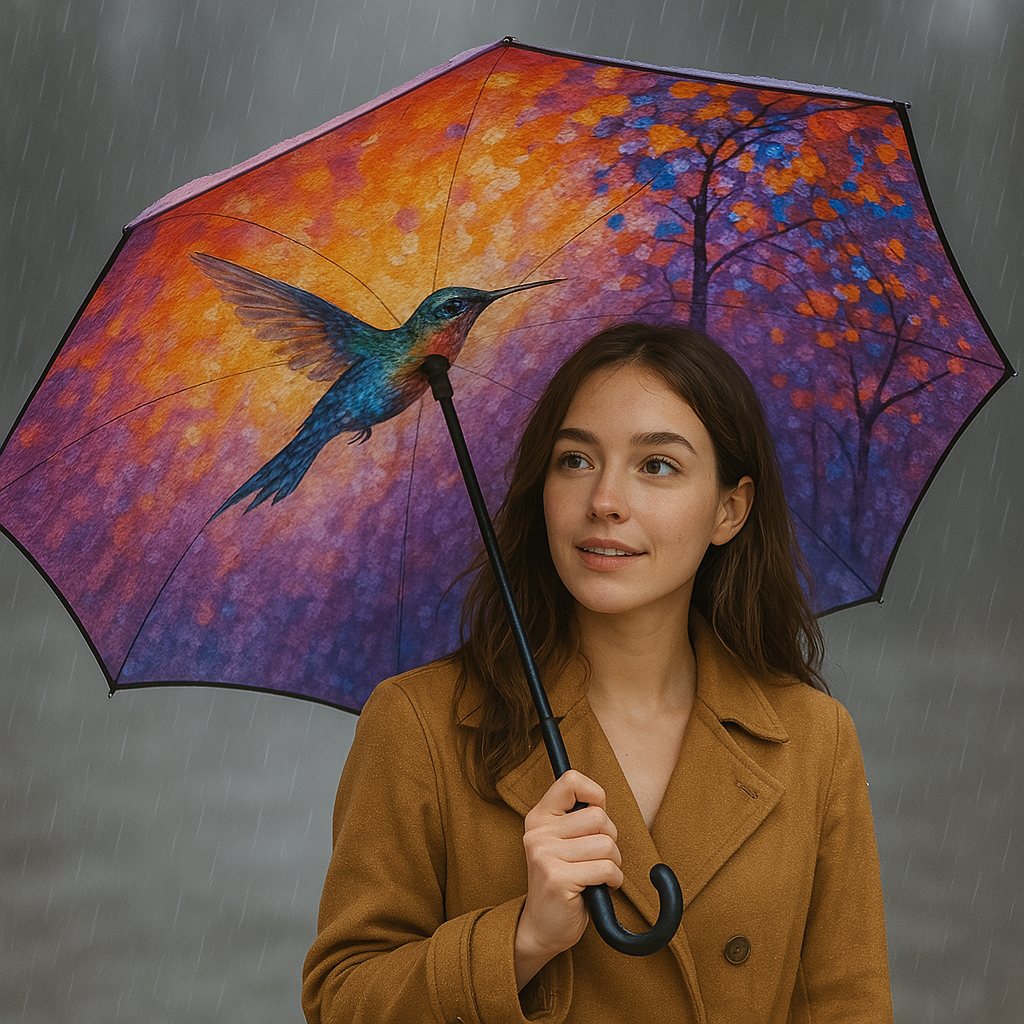 Double Layer Inverted Umbrella With Reverse Folding Design