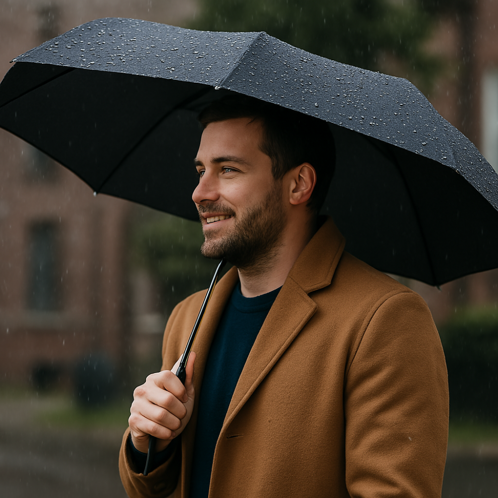 Windproof Travel Umbrella With Automatic Open And Close Compact Portable