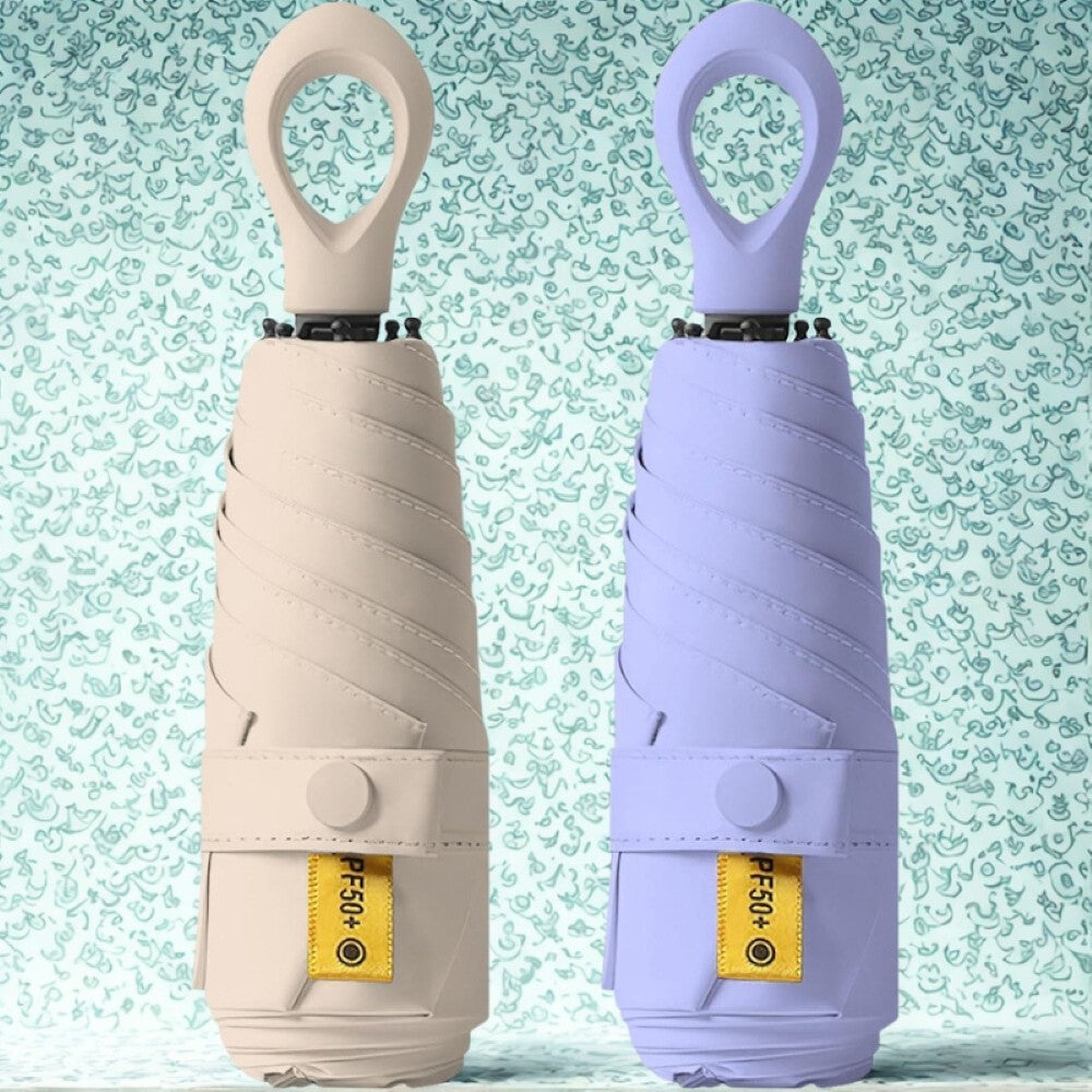 2 Pack Mini Compact Folding Travel Umbrellas