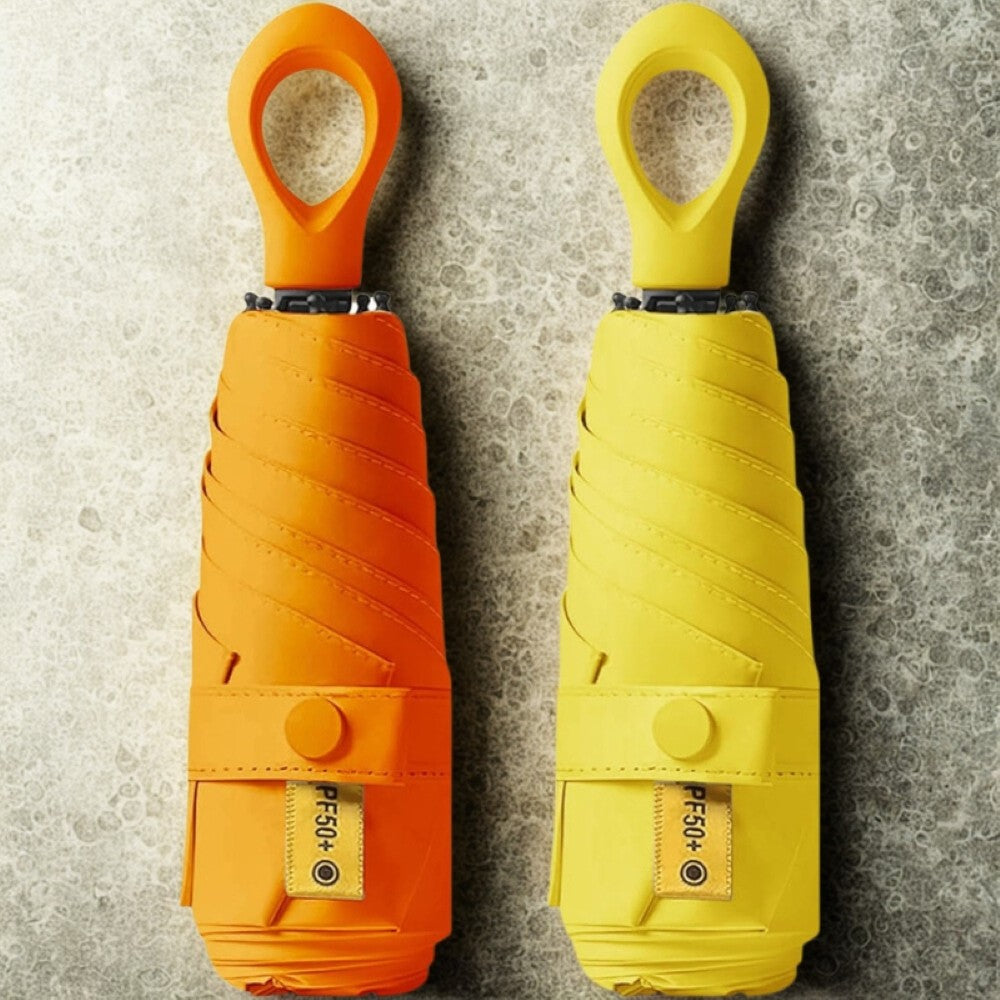 2 Pack Mini Compact Folding Travel Umbrellas