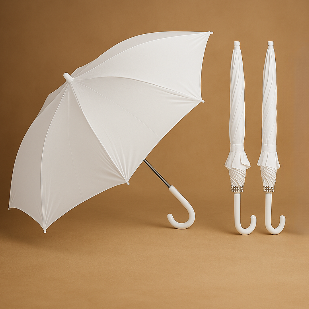 DIY Paintable White Nylon Kid Friendly Craft Umbrella