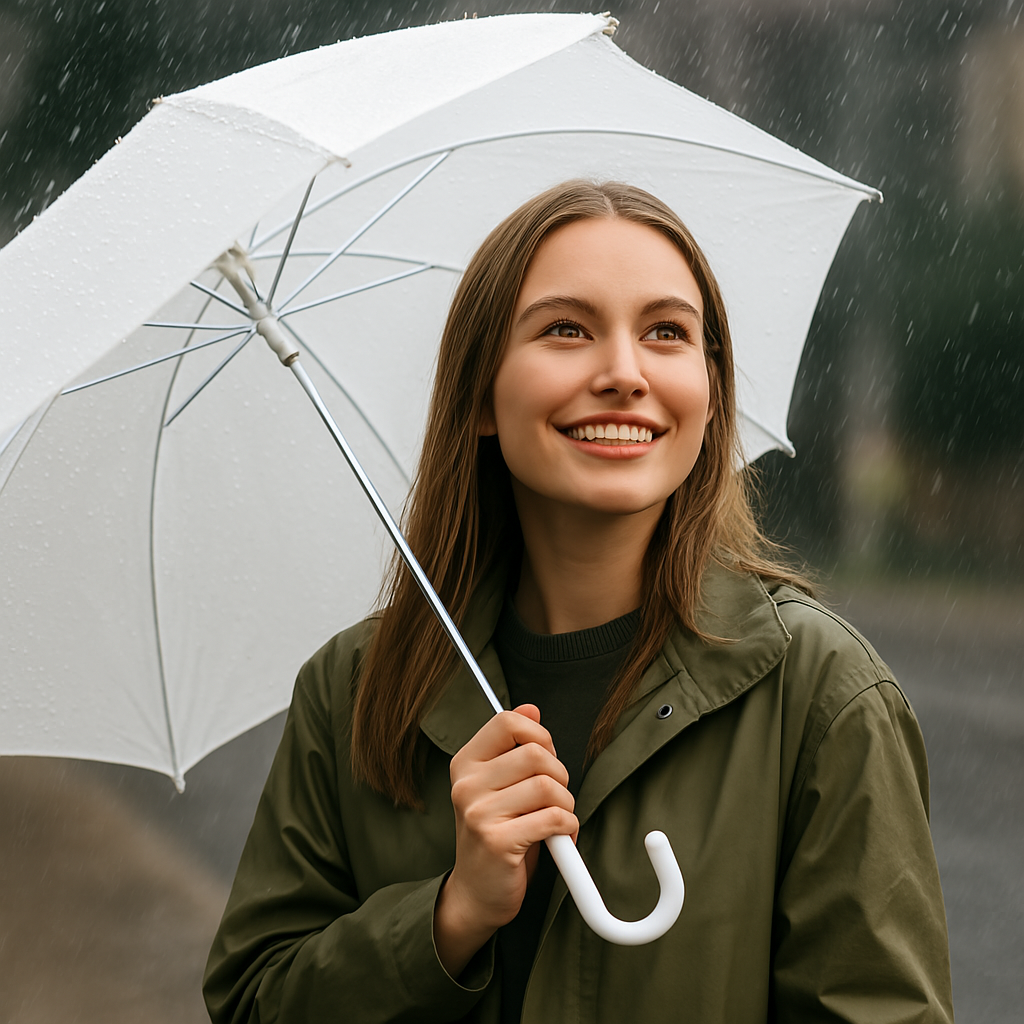 DIY Paintable White Nylon Kid Friendly Craft Umbrella