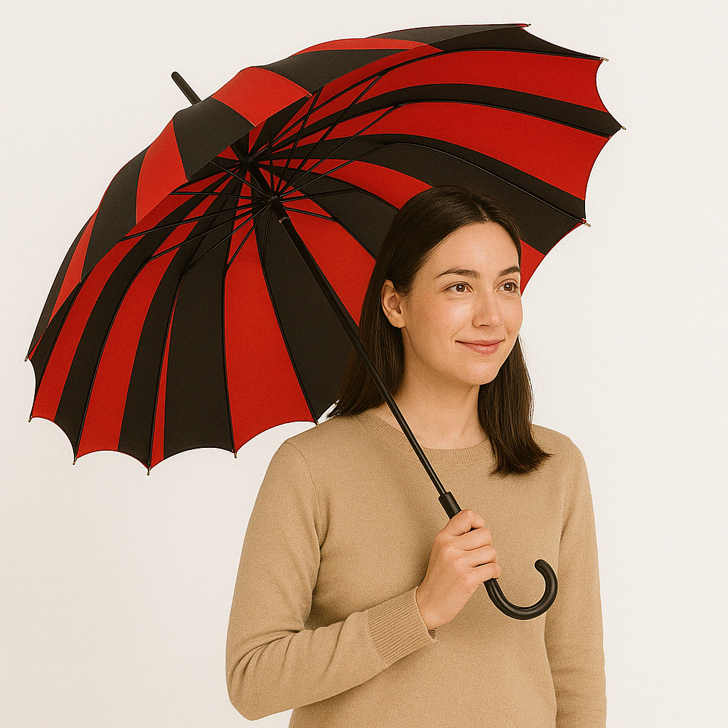 Striped Batwing Pagoda Umbrella