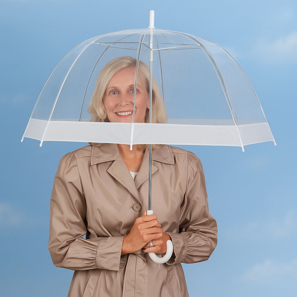 Stylish And Functional Clear Dome Umbrella