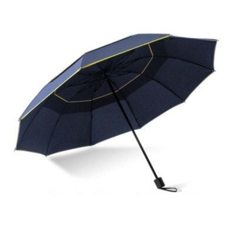 Double Layer Windproof Large 3 Folding Travel Outdoor Umbrellas