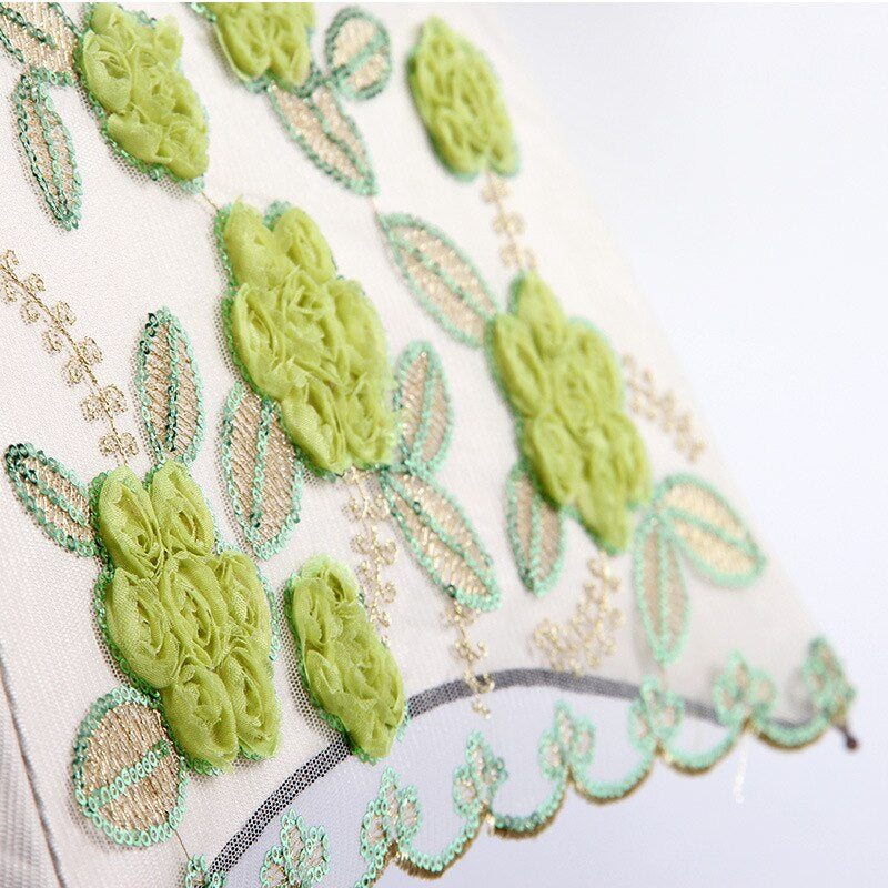 Flower Embroidery Ladies Women Umbrella