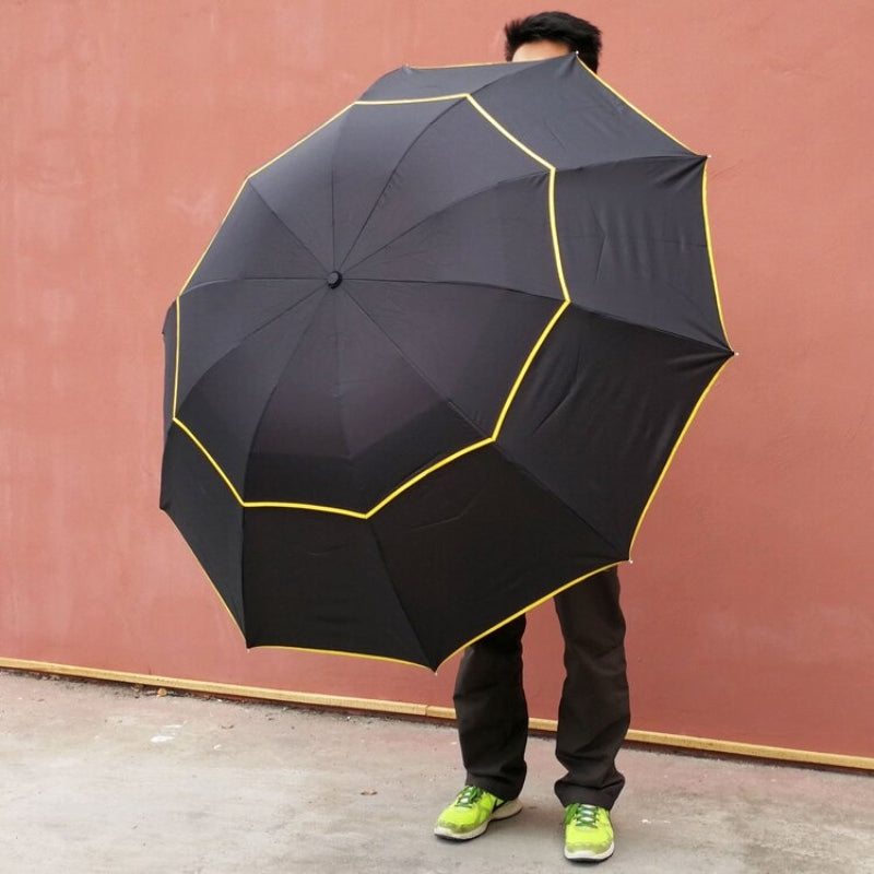 Double Layer Windproof Large 3 Folding Travel Outdoor Umbrellas