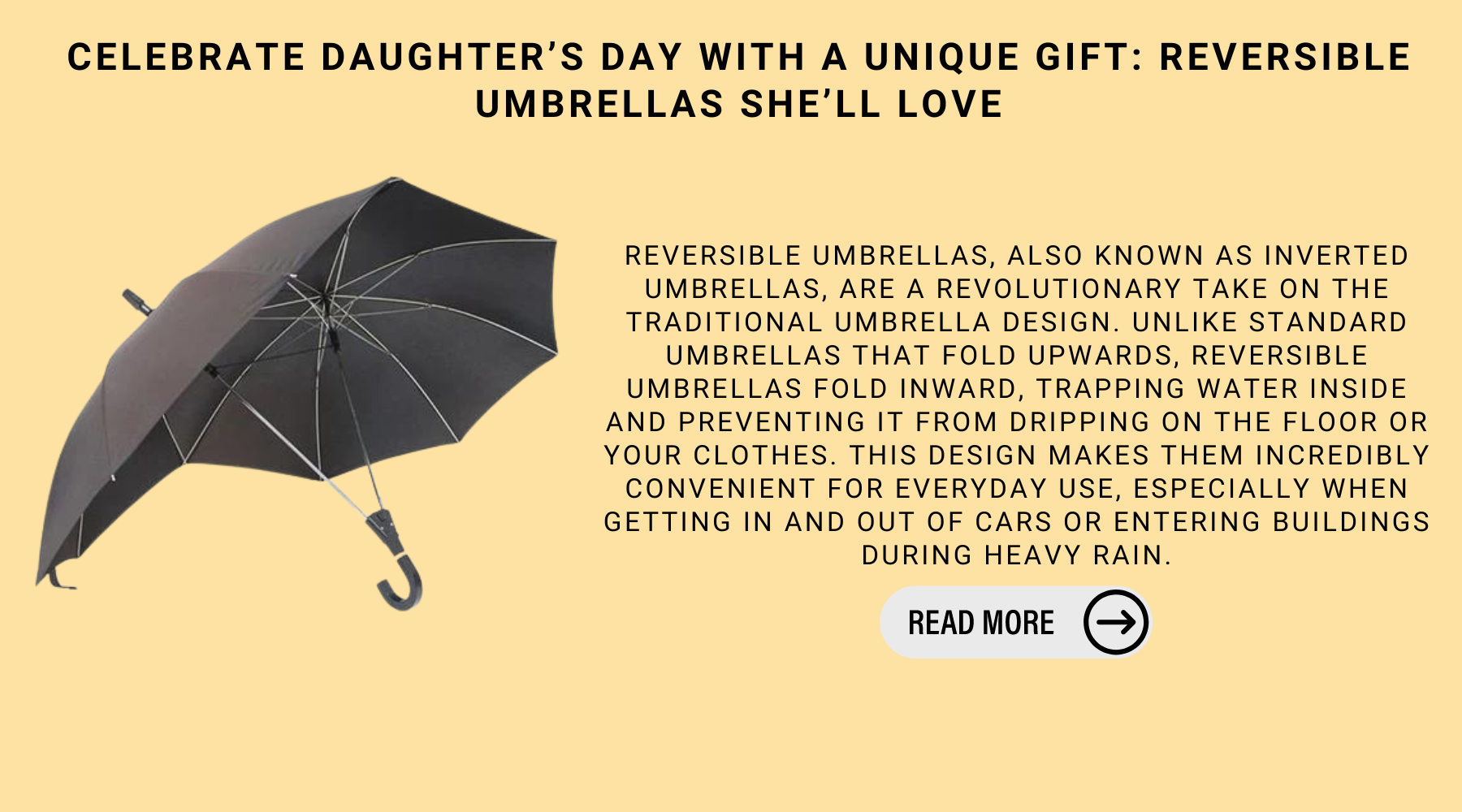 Celebrate Daughter’s Day with A Unique Gift: Reversible Umbrellas She’ll Love