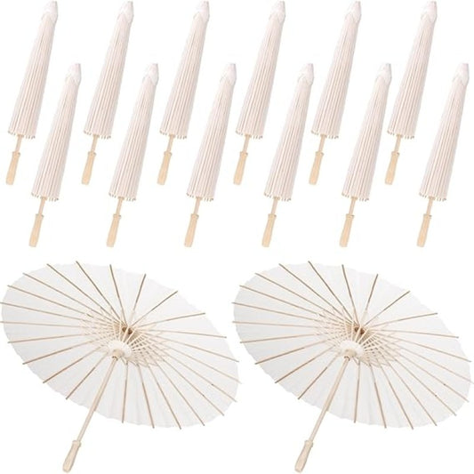 Traditional Paper Parasol Umbrella Set