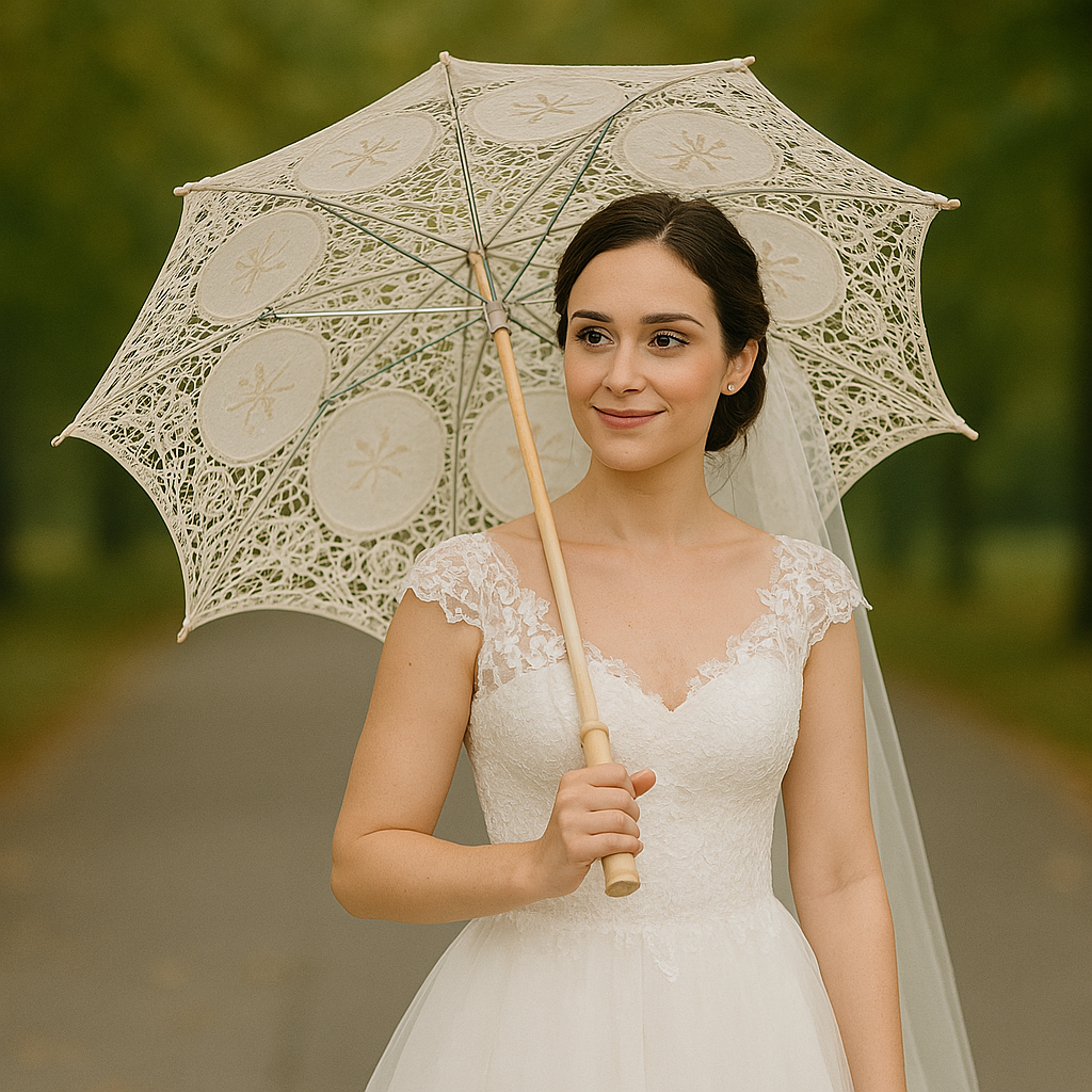 Lace Wedding Parasol For Decoration