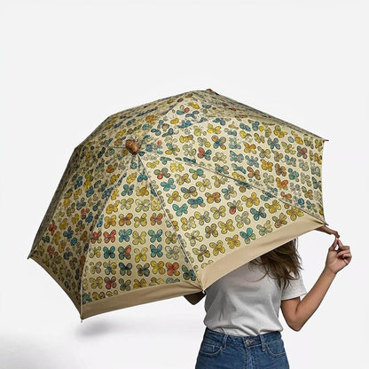 Butterfly Print Compact UV Shield Umbrella