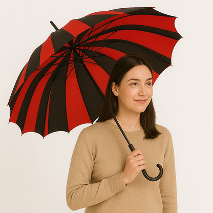 Striped Batwing Pagoda Umbrella