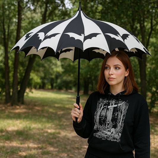 Striped Batwing Pagoda Umbrella
