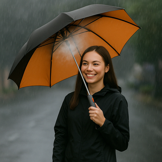 All Weather Umbrella With Built In Fan