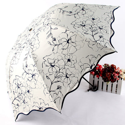 Chic Floral ANTI-UV Foldable Umbrellas