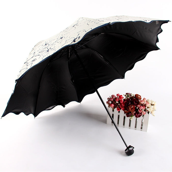 Chic Floral ANTI-UV Foldable Umbrellas