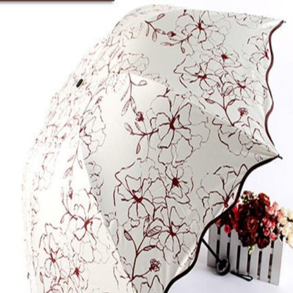Chic Floral ANTI-UV Foldable Umbrellas