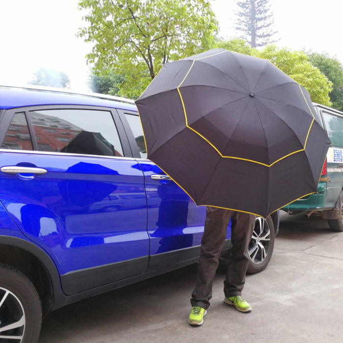 Double Golf Windproof Non-Automatic Umbrella