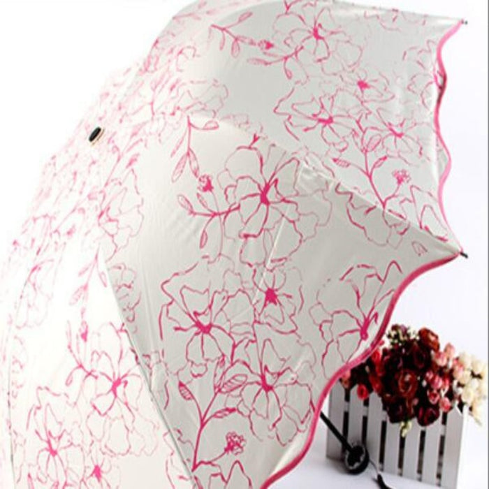 Chic Floral ANTI-UV Foldable Umbrellas