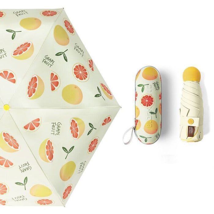 Mini Capsule Cute Fruit Pattern Umbrella For Women