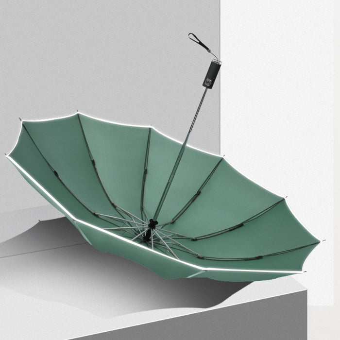 10k Automatic Reverse Folding Umbrella With Reflective Strips