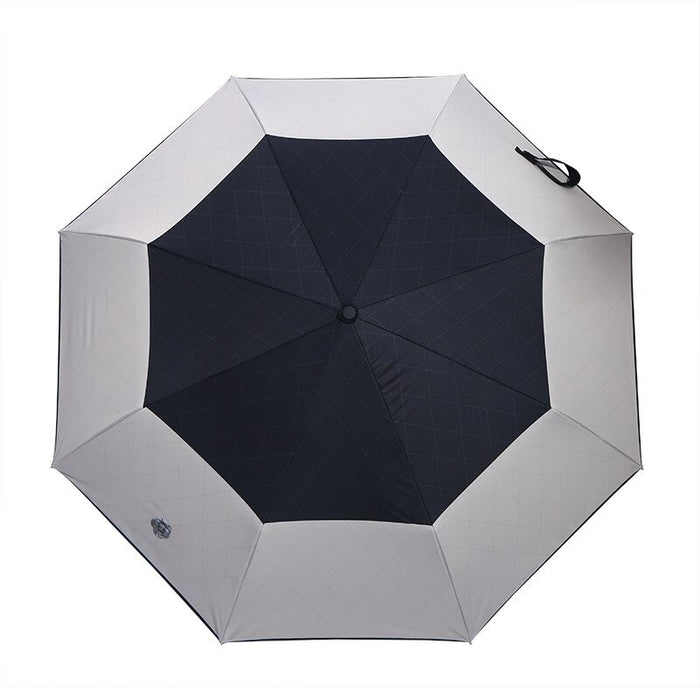 Automatic Three Folding Umbrella With Black Coating For Women