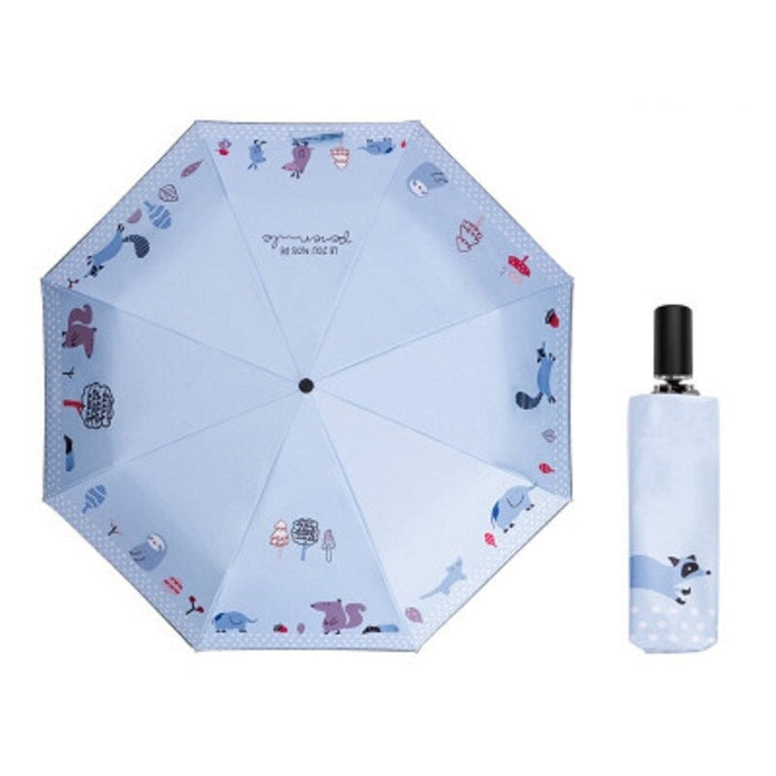Automatic Three-folding Umbrella with Reflective Strip