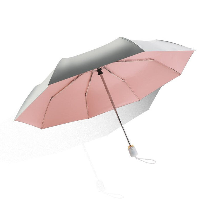 Foldable Titanium Silver Umbrella