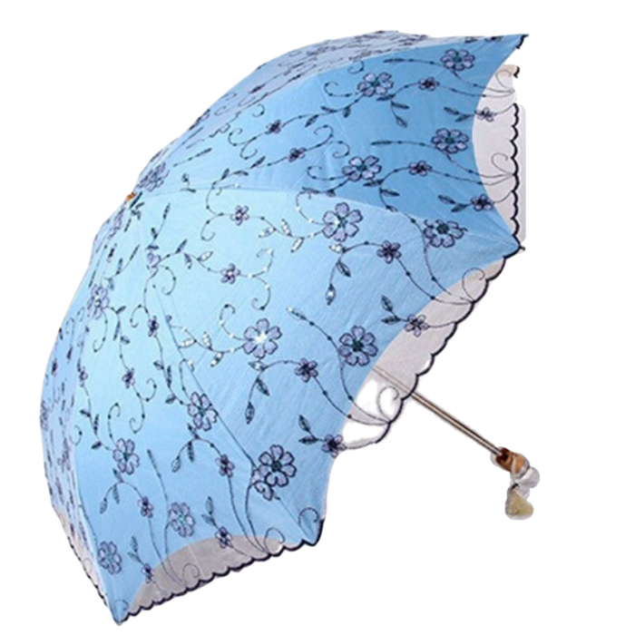 Lace Flower Folding Umbrellas For Women