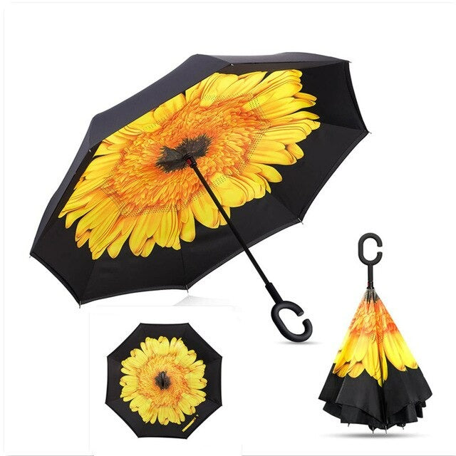 Reverse Rain Umbrella For Women