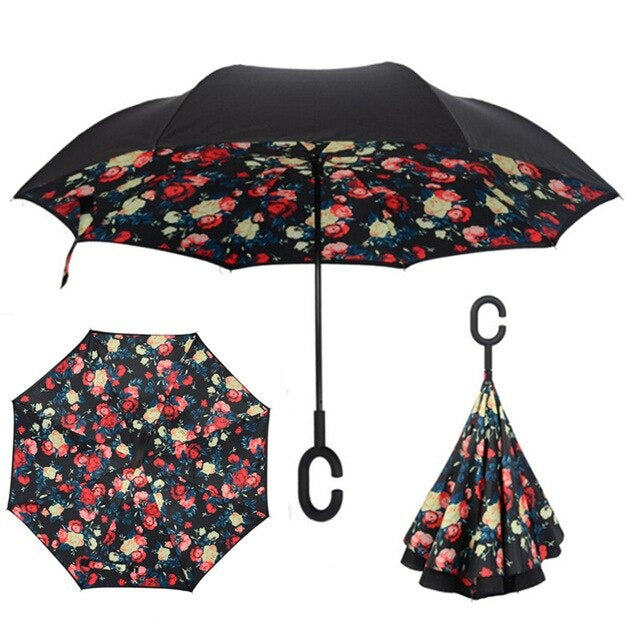 Reverse Rain Umbrella For Women