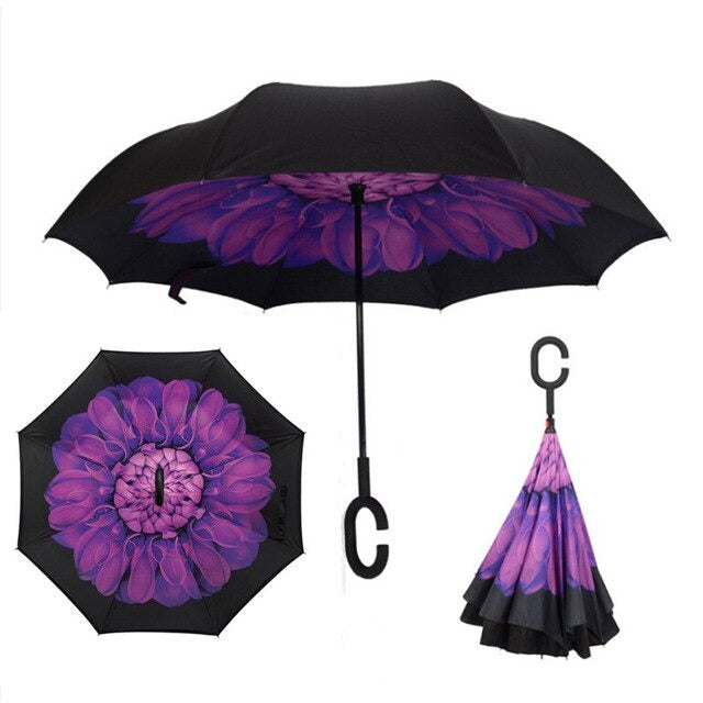 Reverse Rain Umbrella For Women
