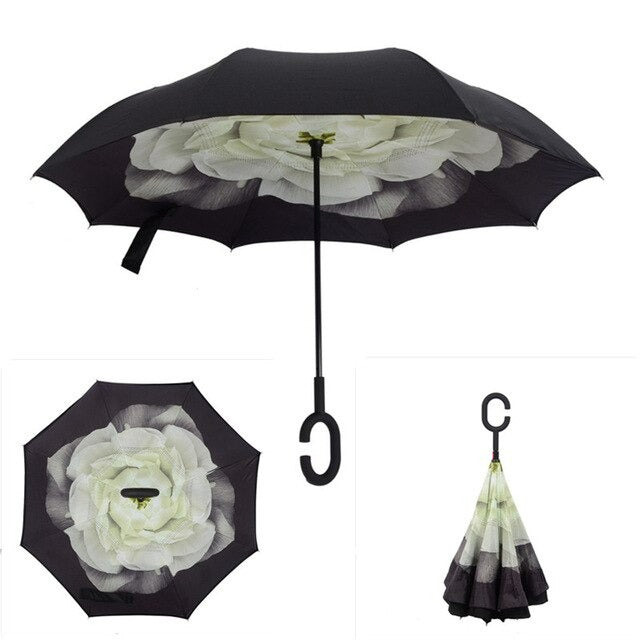 Reverse Rain Umbrella For Women