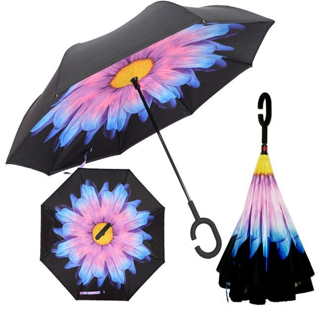 Reverse Rain Umbrella For Women