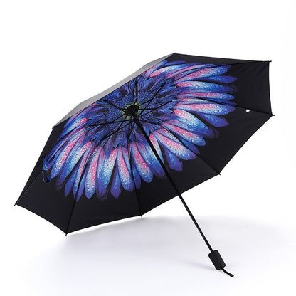 Anti-UV Three Folding Windproof Umbrella