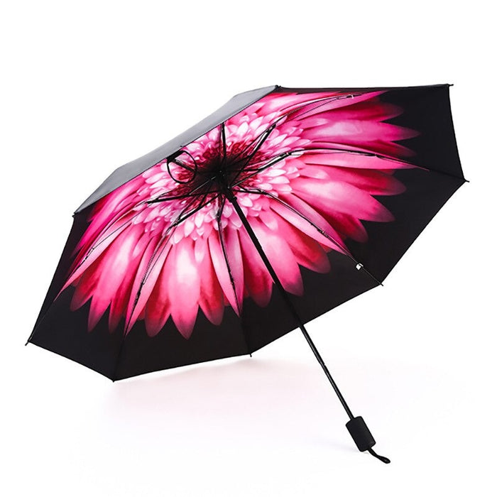 Anti-UV Three Folding Windproof Umbrella