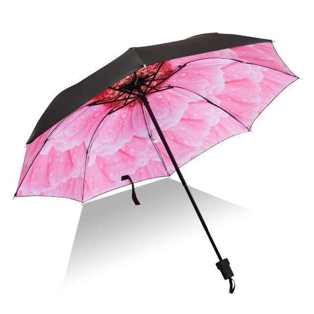 Creative Petal Star Unisex Small Sun Rain Umbrella
