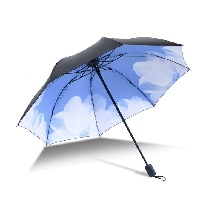 Anti-UV Rainproof Three-folding Rainy Umbrella