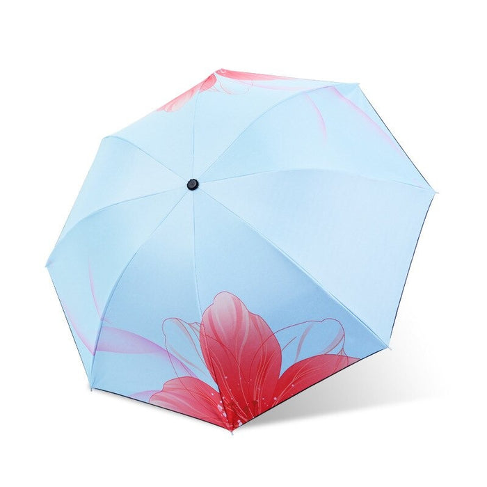 Anti-UV Rainproof Three-folding Rainy Umbrella