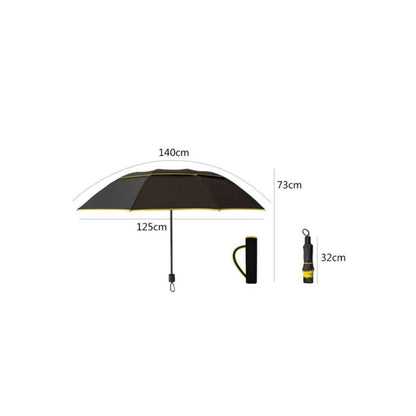 Double Layer Windproof Large 3 Folding Travel Outdoor Umbrellas